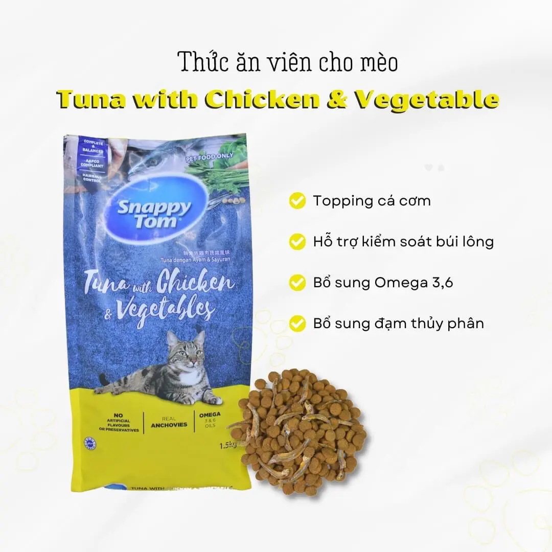 Hạt cho mèo Snappy Tom 1kg