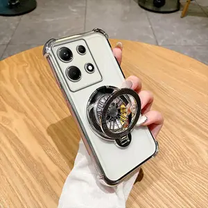 Cocok untuk casing ponsel Infinix Note 30,Dudukan ban yang dapat diputar, casing ponsel anti jatuh di empat sudut-SJTL