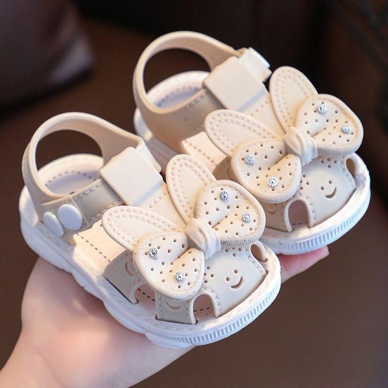 Dép sandal hình nơ -hoa cho bé gái từ 6 tháng -4 tuổi Cao Su