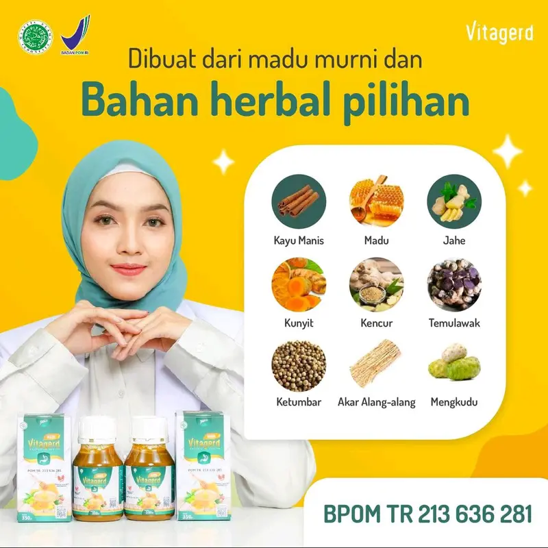 MADU VITAGERD ASLI ORIGINAL 100% HERBAL MAAG ASAM LAMBUNG TERBAIK 3