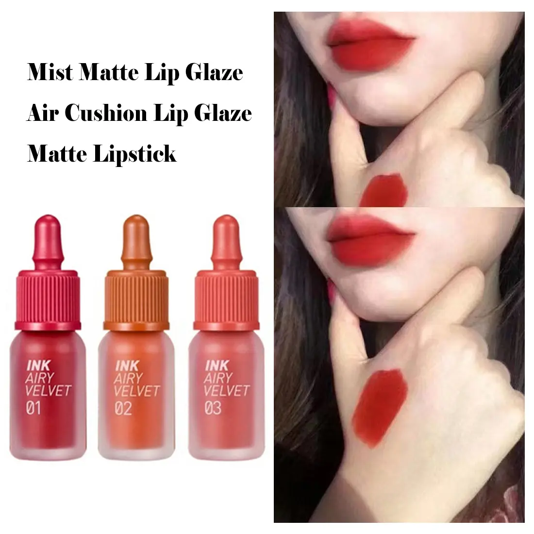 6 Colors Ink Velvet Matte Dyeing Lip Gloss Moisturizer Non-Stick Cup Lipstick Waterproof Long Lasting Lip Tint Cosmetic Tools