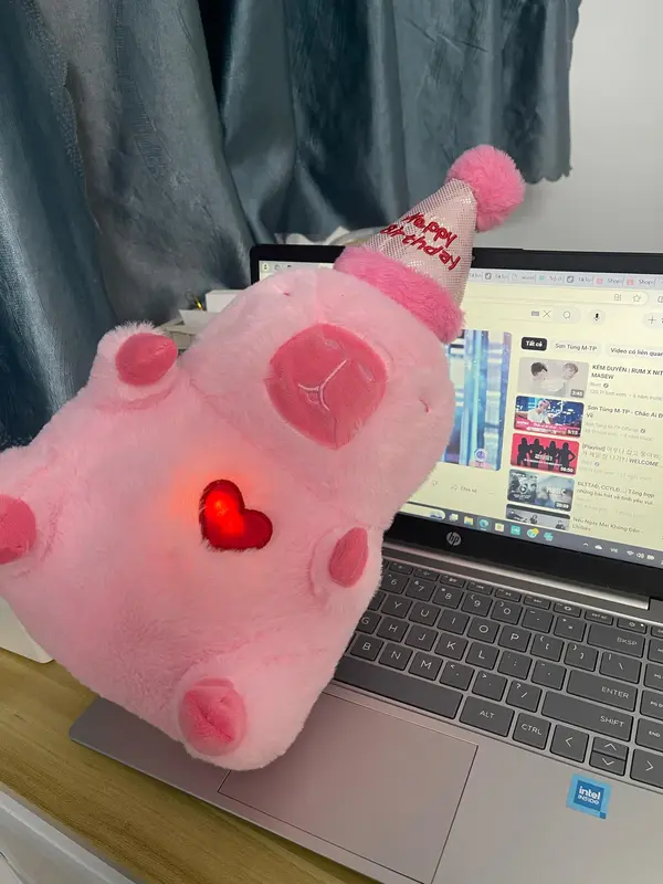 Gấu bông Sinh Nhật Có nhạc Gấu Bông Sinh Nhật Capybara Mũ Sinh Nhật Quà Tặng Ý Nghĩa Capybara Quà Tặng Dễ Thương 0