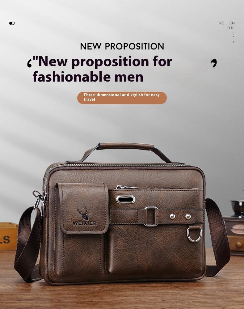 Product Introduction of Beg Utusan Bahu, Untuk Lelaki, Gred Tinggi, Sesuai untuk Ulang-alik Perniagaan, Beg Lelaki Bags Selempang 15