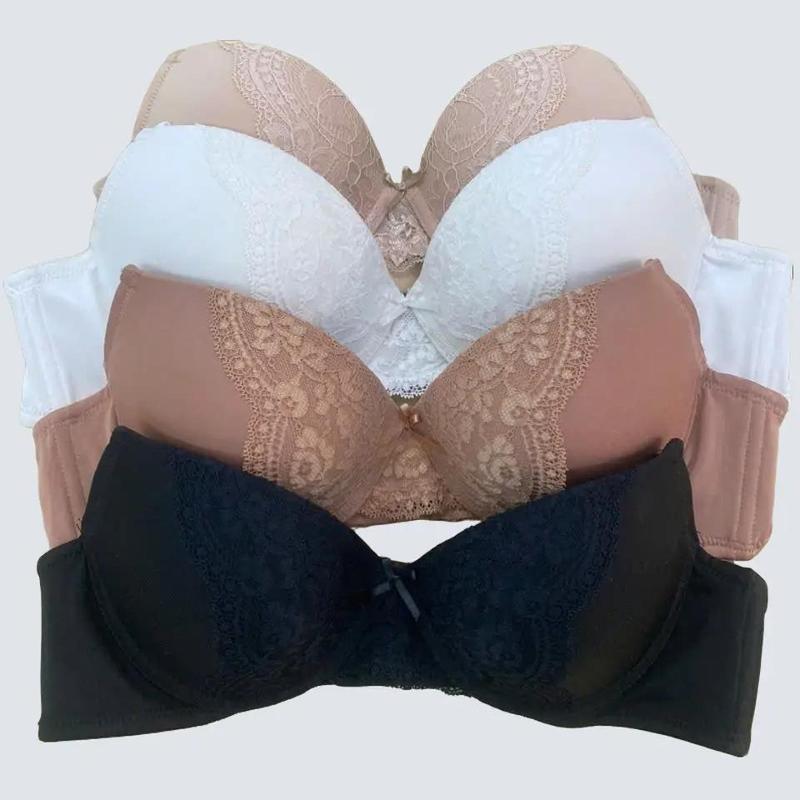 [M018] Áo lót nữ cub demi phối ren cánh bướm gom ngực định hình chuẩn form cao cấp Roya