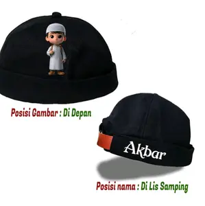 Peci Anak/ Peci Anak Gambar Gratis Nama/ Miki Hat Anak 1-9 Tahun