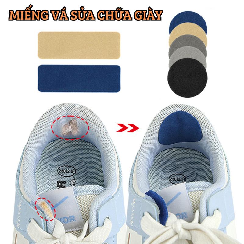 Miếng dán sửa chữa giày vải lông nhung. Miếng lót vá vết bị bục, bị rách (giày thể thao, giày vải)