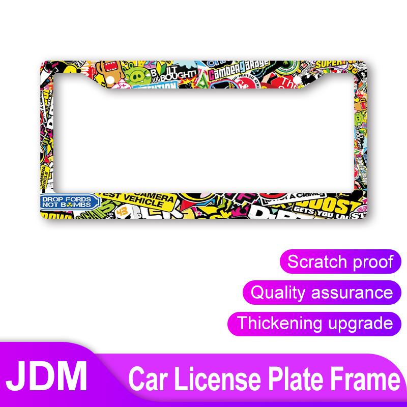 Product Introduction of Spot Goods COD  Universal 1PCS ABS US Car License Plate Frame Cover JDM Nightkids Speedhunter Number Plate Holder 23