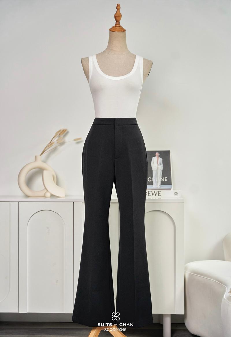 Product Introduction of SUITS BY CHAN - Áo sơ mi kiểu tay dài xếp li tà sau (Ko kèm belt), Quần dài ống loe - VKAO00530 SCQD00046 Nữ Women 52
