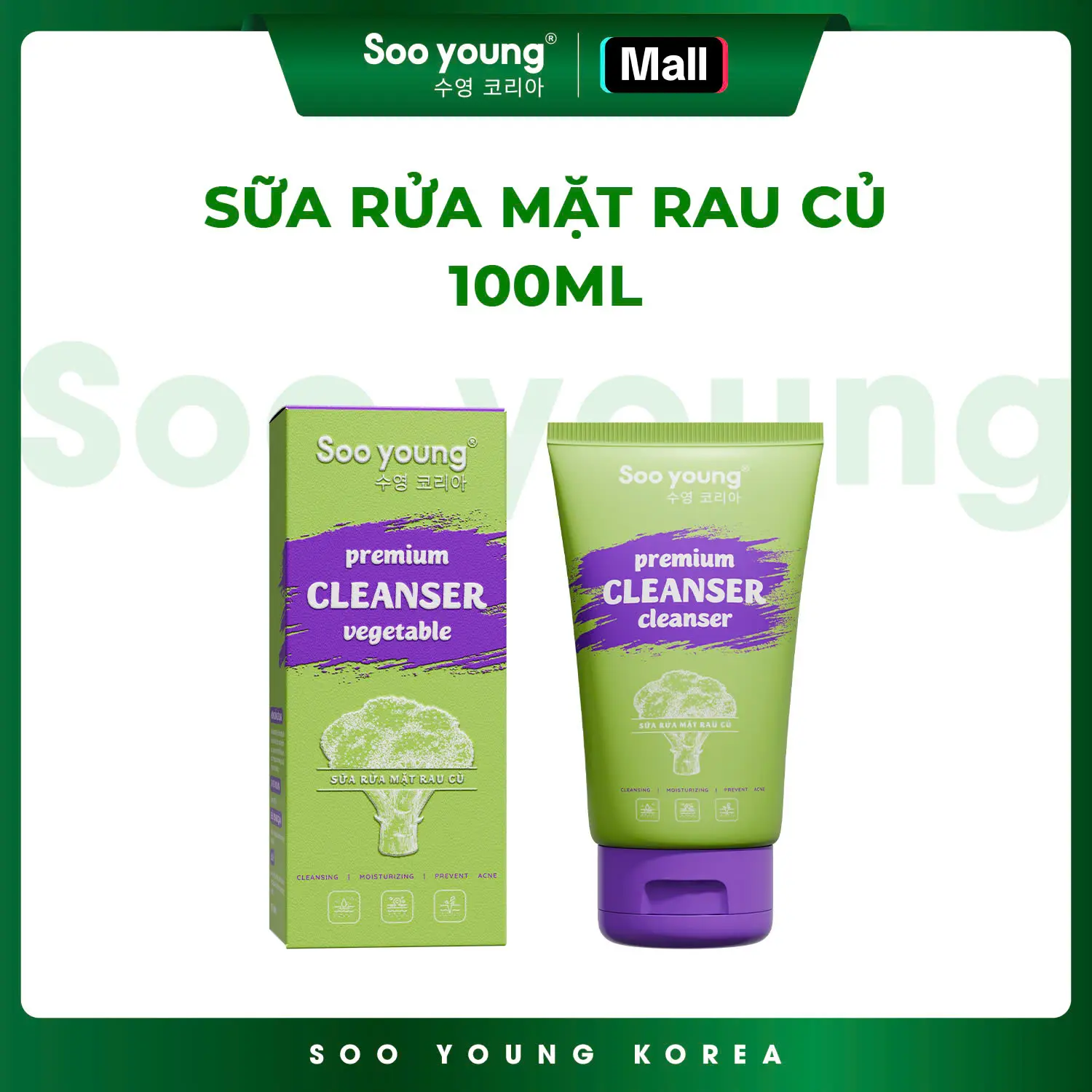 SỮA RỬA MẶT RAU CỦ - Thương hiệu SOOYOUNG 100ML