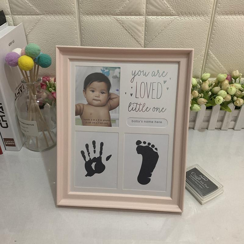 Đồ Đồ Trang Trí In Hình Tay Và Chân Cho Trẻ Sơ Sinh, Khung Ảnh 12 Tháng Với Miếng Mực Thủ Công, Đồ Trang Trí Nhà Cửa, Quà Sinh Nhật Cho Bé Em 7