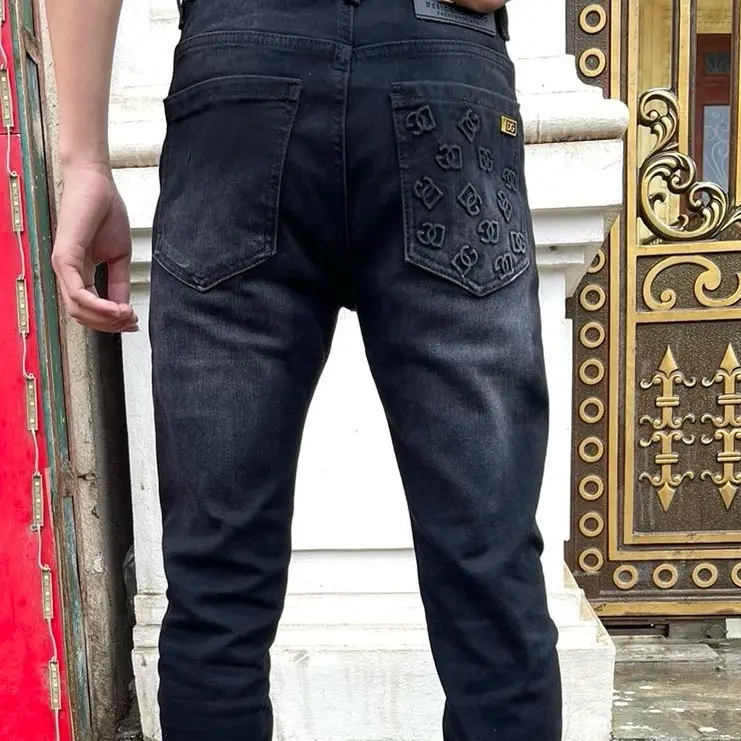 Quần Jeans đen mài hoạ tiết túi HU1601 ( được xem hàng , miễn ship) Menswear 2