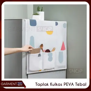 Taplak Cover Kulkas Bahan PEVA Tebal Waterproof Multifungsi Tahan Air