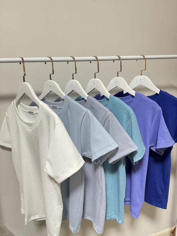 เสื้อยืดคอกลมผ้าร่อง2x2 พรีเมี่ยมใส่สบาย 1