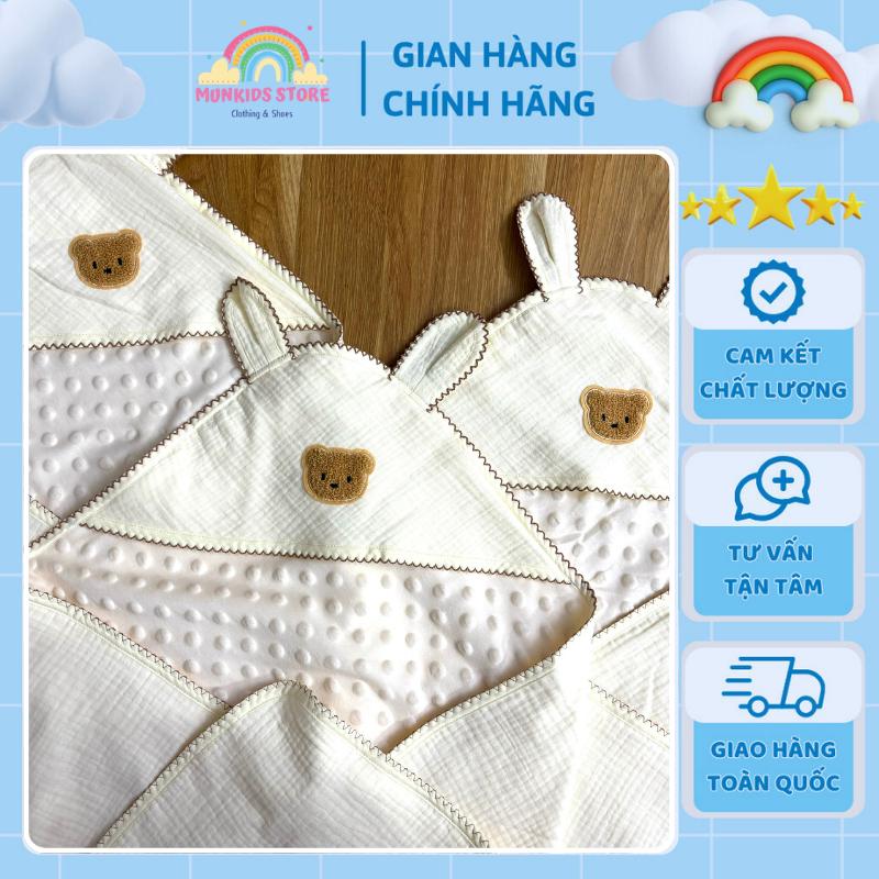 Ủ Nhung Hạt Đậu 4 Lớp Tai Gấu Màu Be Không Họa Tiết Không Sờn Không Bụi Vải Siêu Thấm Hút Mềm Mịn An Toàn Cho Da Bé Giặt Tay Giặt Máy Thoải Mái Càng Giặt Càng Mềm combodisinh begai khăn combo khăn combo disinh Kem sơ sinh Thun Nhộng Chũn