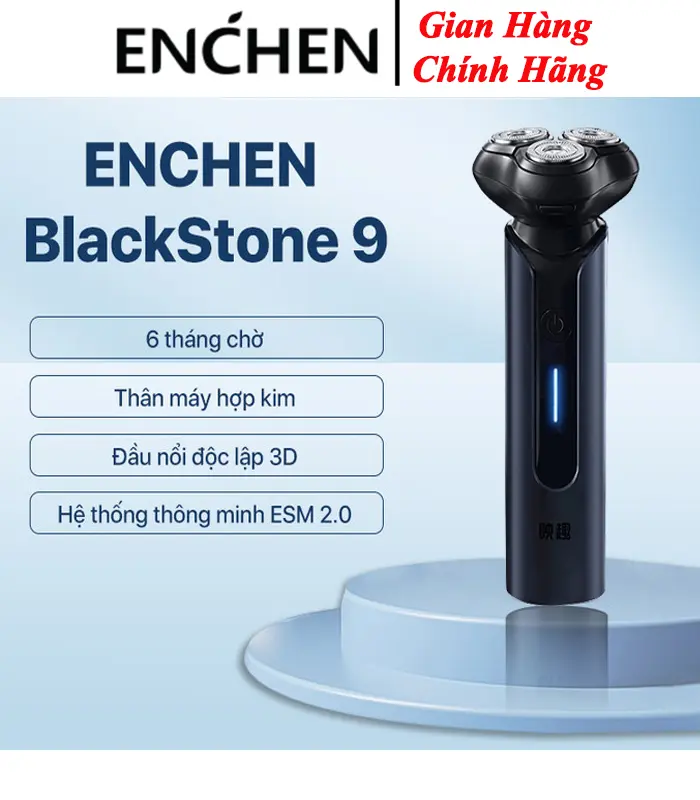 Máy cạo râu Enchen BlackStone9 Electric Shaver 3D thân máy chất liệu hợp kim đèn LCD