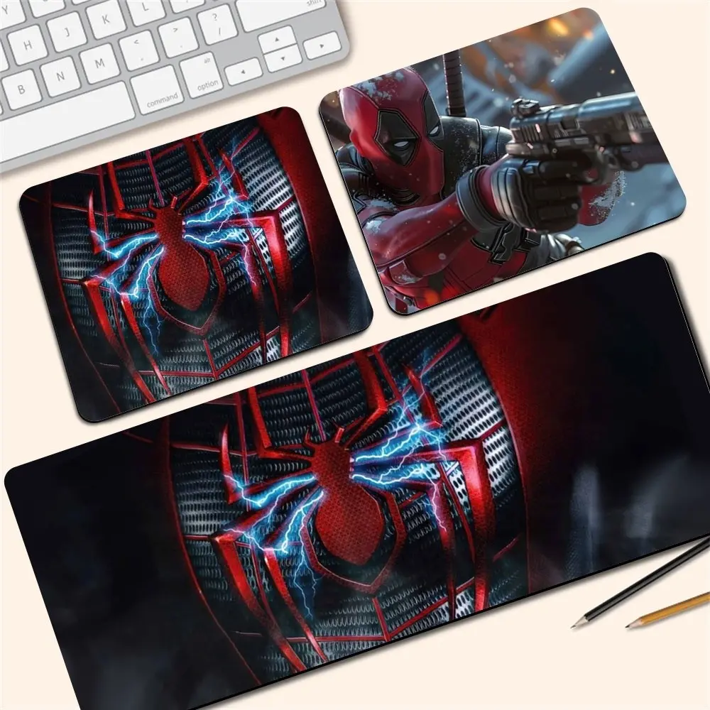 Mousepad Gaming Deskmat 80*30 CM dan 21*26 CM Lightning Spider Motif Slip Resistant Waterproof Office Mouse pad
