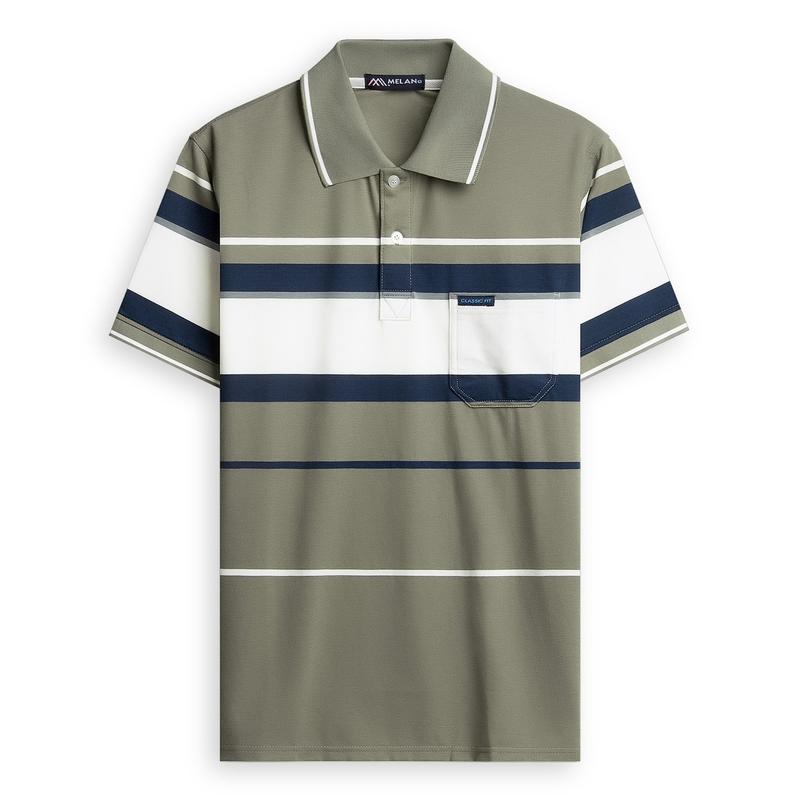 Áo thun nam trung niên Big size 100kg có túi cho người lớn tuổi vải cotton cao cấp ngắn tay sang trọng