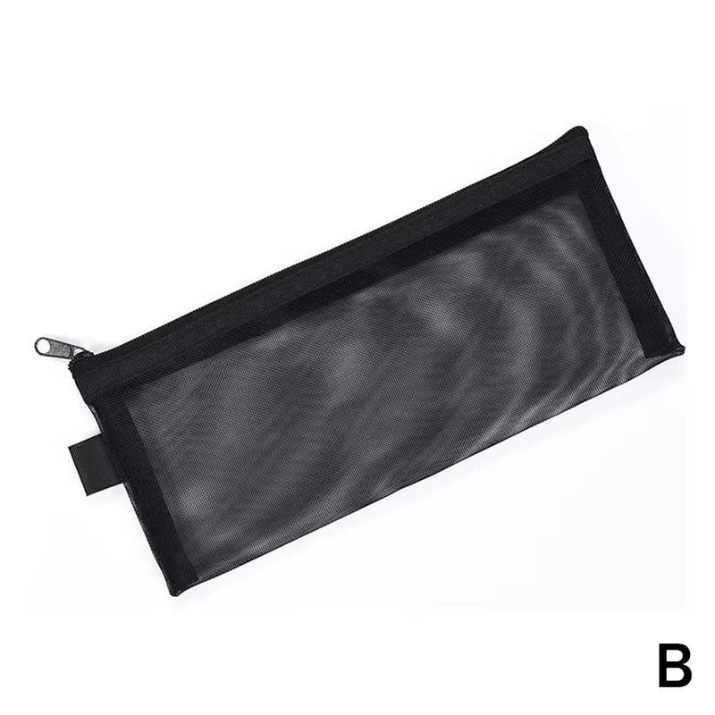 Product Introduction of Black Mesh Cosmetic Bags Outdoor Black Zipper Bag Transparent Travel Organizer Large Capacity Comestic Bag 26