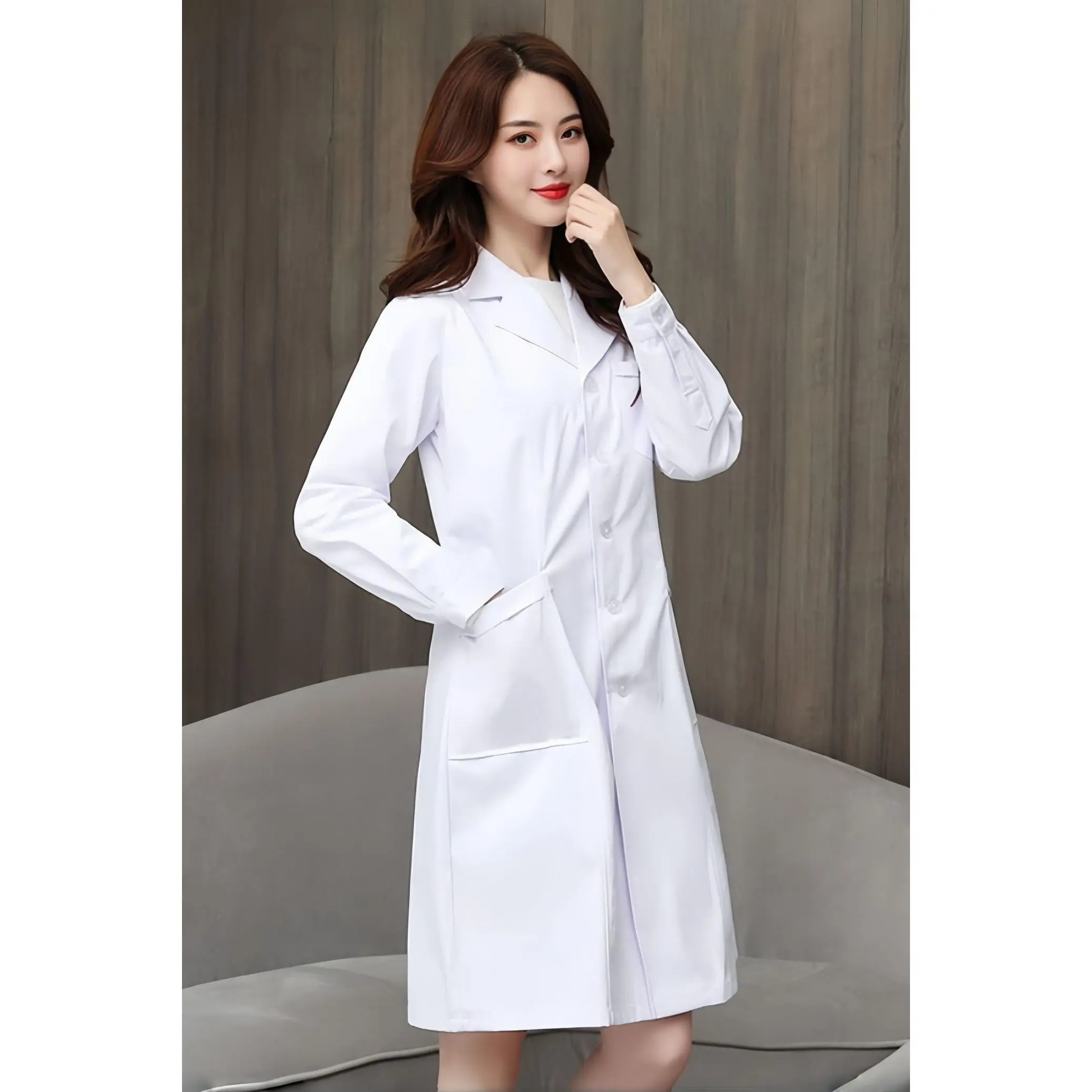 lab gown,White Coat Workwear Long Thick Style Unisex Hospital Pharmacy ...