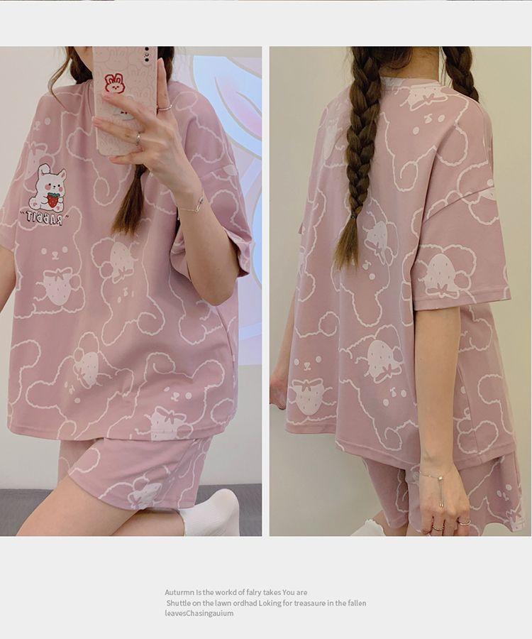 Product Introduction of Pure Cotton Pajamas for Female Students New Sweet and Beautiful Home Wear Suit 34