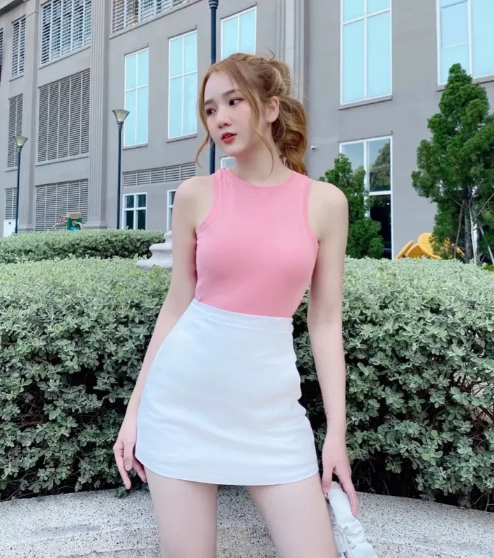 Áo Croptop Ba Lỗ Nữ Kiểu Ôm Body Tank Top Vải Co Giãn Tốt, Áo ba lỗ nữ free size 7