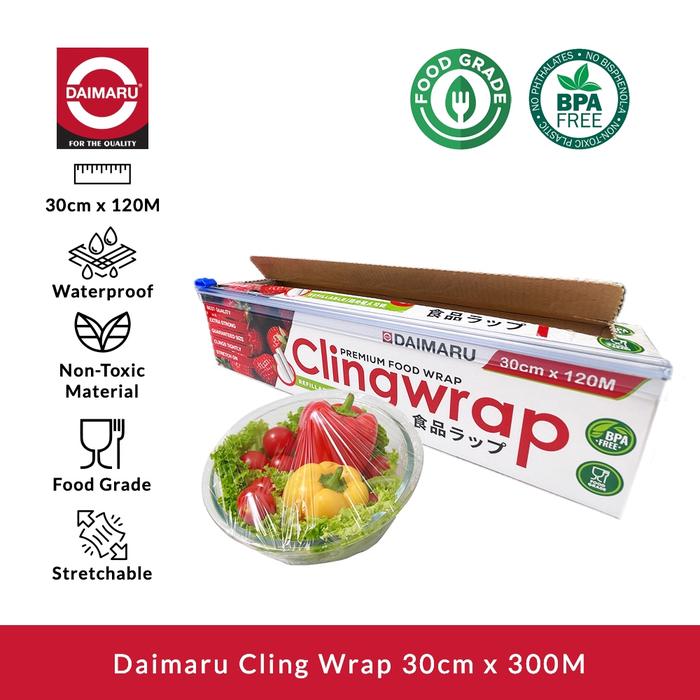 Gambar Daimaru Cling Wrap Food Grade 30cm x 120M BPA Free Kemasan Hard Box untuk Industri Horeca Waterproof Non-Toxic Material Food Grade dari Daimaru Kota Tangerang Tokopedia