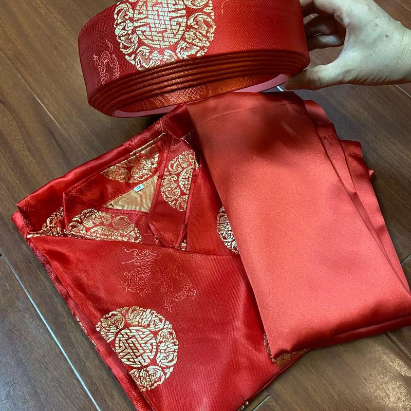 Bộ Quần Áo Mừng Thọ (Bao Gồm Áo, Quần & Khăn Xếp Đội Đầu) - Trang Phục Mừng Thọ, Lễ Đình Chùa, Nhà Thờ Họ 5