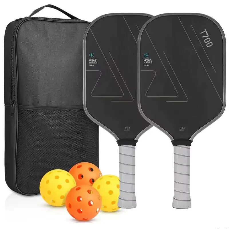Pickleball Paddle T700 Carbon Fiber Frosted Surface 16MM Enhanced Sweet SpotControl&Power Anti-slip Grip USAPA Compliant