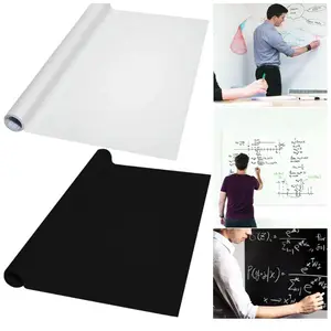 Stiker Papan tulis Whiteboard Blackboard Spidol Kapur tempel Putih & Hitam 60 x 200