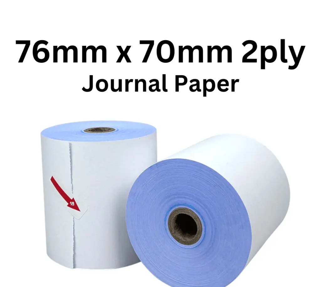 POS Journal Receipt Paper 76mm 1ply, 2ply and 3ply