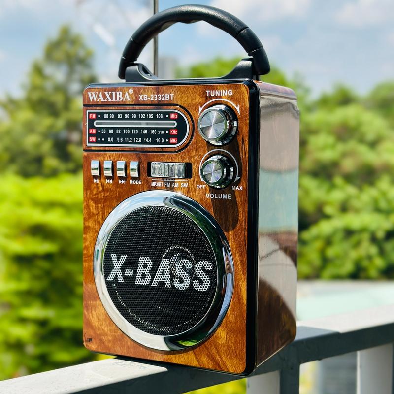Đài FM Radio XB 2332BT, Loa Đài Nghe Nhạc Sóng Khỏe, Âm Thanh To, Rõ Thiết Kế Cổ Điển Cho Người Già Dễ Sử Dụng, Hỗ Trợ Thẻ Nhớ, USB, Loa Bluetooth Kết Hợp Đài