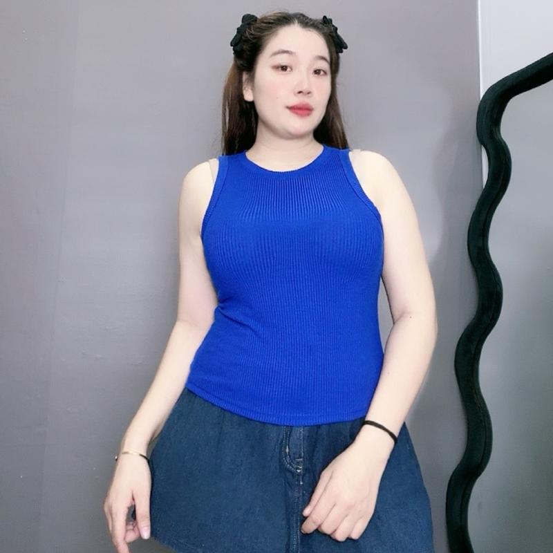 Áo thun ba lỗ bigsize nữ dáng croptop chất thun gân mềm mịn co giãn cho nàng chubby  - G4 8