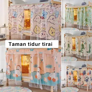 NEWSALE Taman tidur tirai mahasiswa Atas Taman Tingkat Bawah Tempat tidur bawah atas Bayangan gorden Cloth Dormitory College Murid Taman dalam Gaya Bed curtain