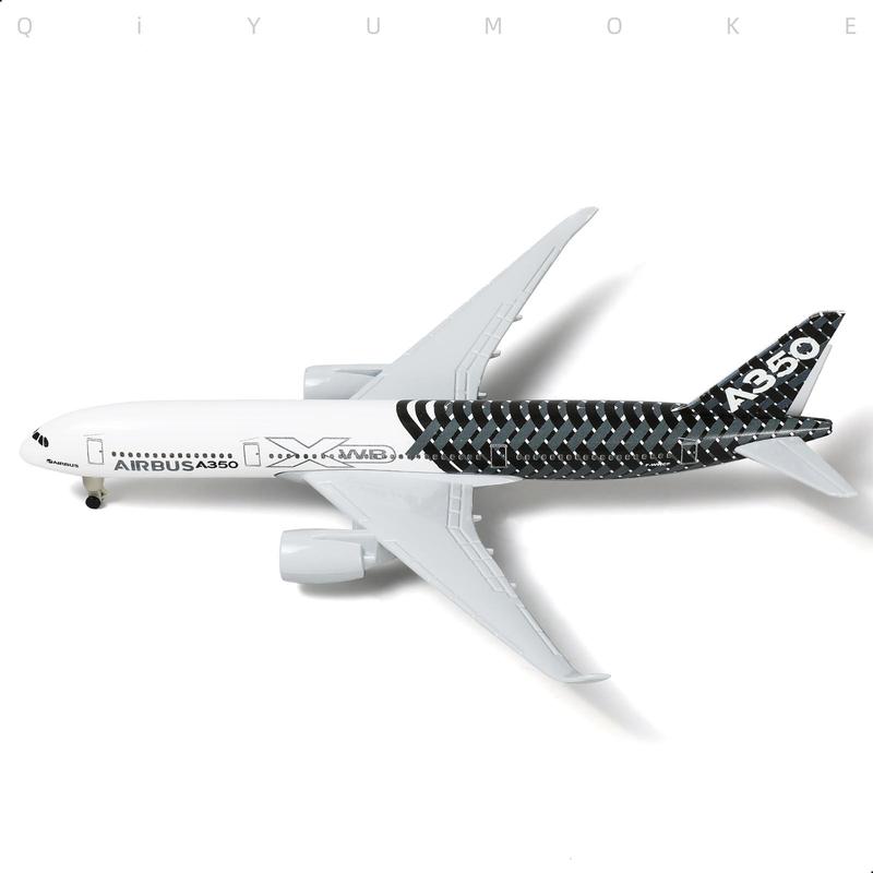 A350 Prototype Airplane Model with Stand, 1 Box 1/300 Diecast Metal Airplane Model, Display Decoration for Aviation Enthusiasts Gifts 4