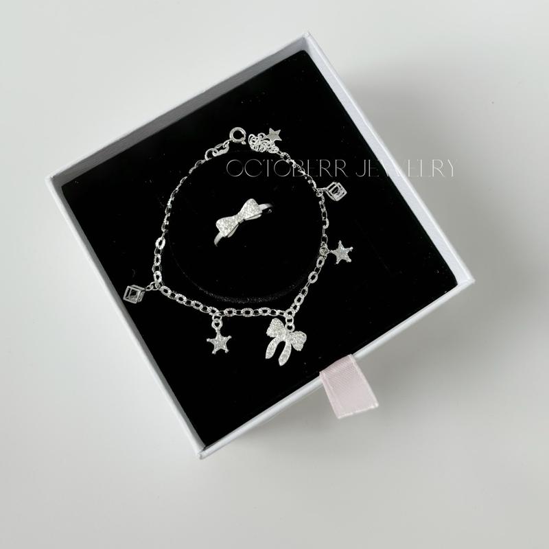 Set trang sức nơ dễ thương October jewelry 0