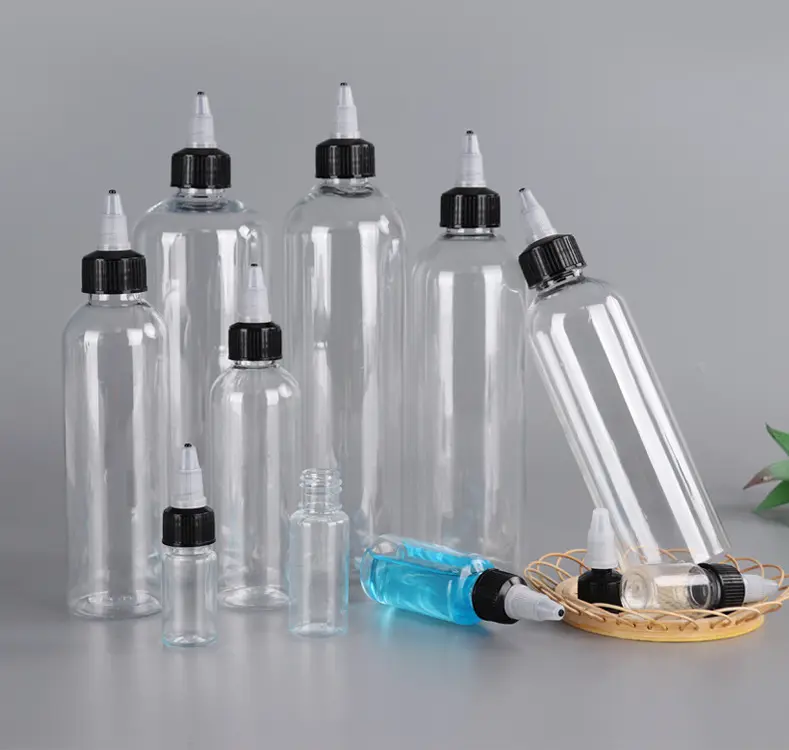 Chai Nhựa PET Chiết Xuất Dầu Máy May Mực Xăm,Tinh Dầu, Bình Lọ Gel Trong Suốt Chiết Xuất Nước Hoa, Từ 3ml Đến 500ml
