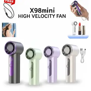 New Kipas Genggam Portabel Super Mini Type C/ Kipas Mini Pribadi Turbo Desain Saku untuk Perjalanan, Konser, Outdoor dll