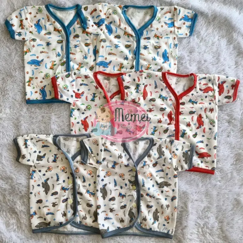 6 Baju Bayi PENDEK Katun Perlengkapan Bayi Lahir 5