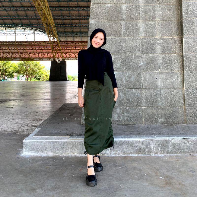 Rok Cargo Serut / Cargo Skirt Wanita 5