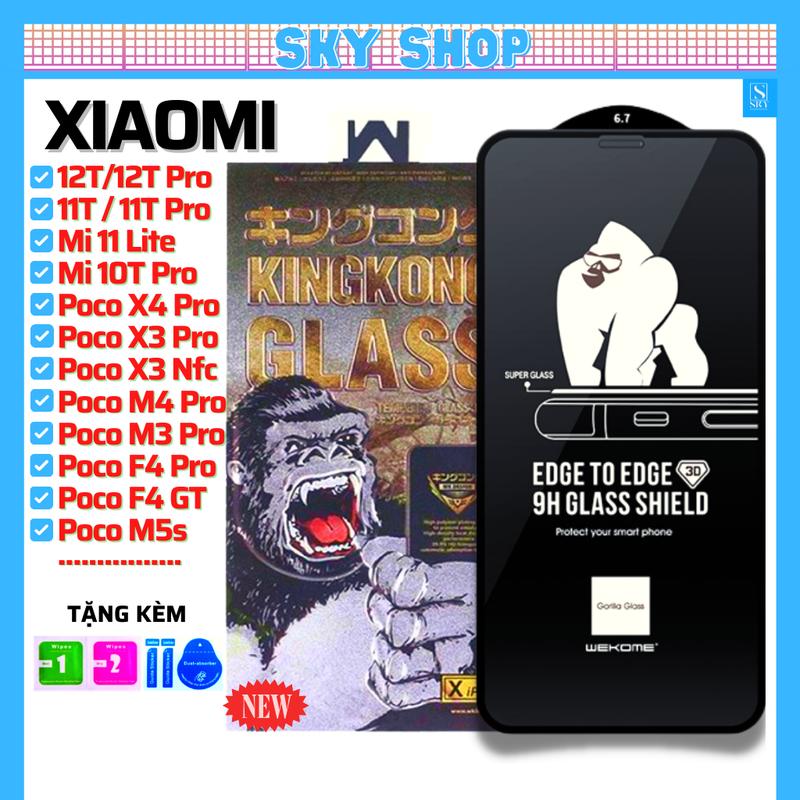 Kính cường lực cho KingKong Xiaomi Poco X3 Pro X3 NFC M3 C40 13T 12T Pro 11T Pro 5G 10T Pro Mi 11 Lite 5G X5 F4 GT F3 M5 M5s M4 F4 Redmi Note 13 13x 12 12s 11 11s 10 Pro 10s 9s 9 12C A1 A2+ A3 K30 5G K40 K50 K60 K70 Gaming 10C 13C 10A 9 9A 9C 9T 8 7