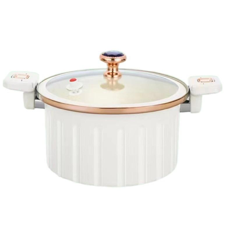 Nồi Tráng Men La Mã Áp Suất Thấp, Nồi Áp Suất, Gia Dụng, Dung Tích Lớn, Ưa Nhìn, Đa Năng, Nồi Chống Dính, Nồi Súp, Quà Tặng 6
