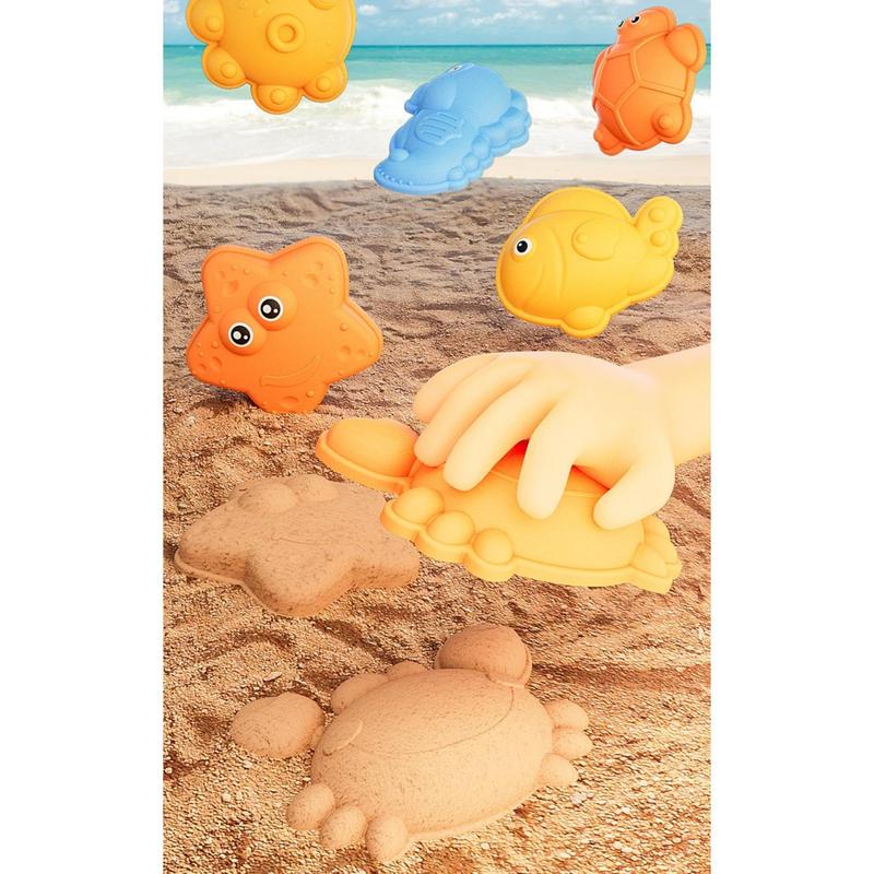 Product Introduction of Creative Multicolor Beach Toys Set Sand Mold Watering Kettle Sand Toy Bucket Shovel Outdoor Game Digging Sand Kit Gift 18