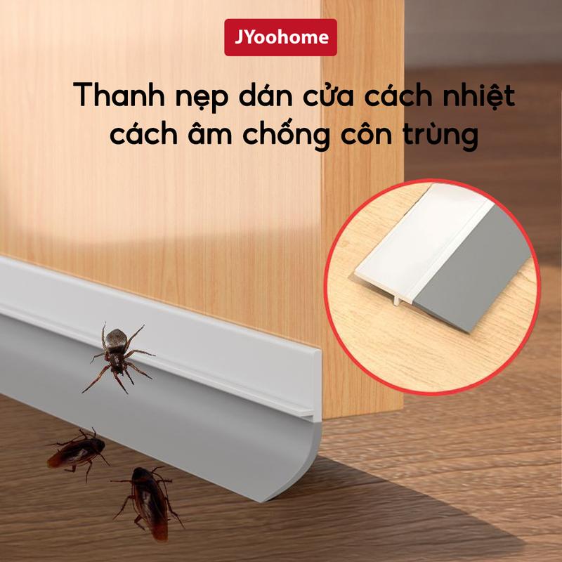 COMBO 2 Thanh Chặn Cửa Nhựa Chống Côn Trùng JYooHome Nẹp Xốp Nhựa PVC Chặn Khe Cửa Cách Âm Chặn Gió Điều Hoà