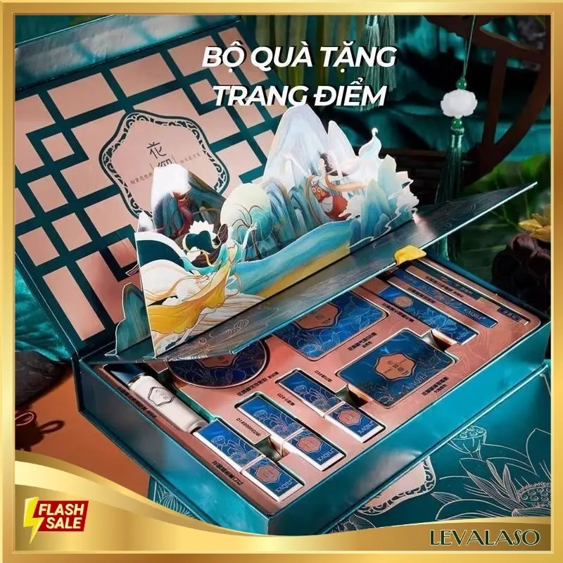 Bộ Trang Điểm Nội Địa Trung Làm Đẹp Makeup Chăm Sóc Sắc Đẹp Quà Tặng Cá Nhân KAQILI 10 Món LEVALASO Son Mascara Cosmetic Mỹ Phẩm