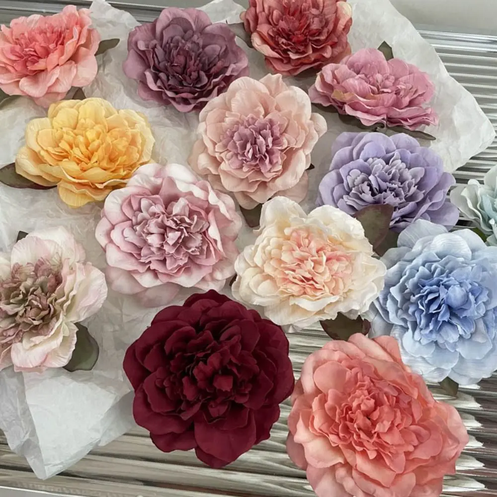 Kẹp Tóc Hoa Mẫu Đơn, Thiết Kế Hoa Dễ Thương, Phong Cách Bohemian Kẹp Tóc Phụ Kiện Tóc, Thích Hợp Cho Tóc Đuôi Ngựa Kẹp Tóc Bên Lớn, Dành Cho Nữ