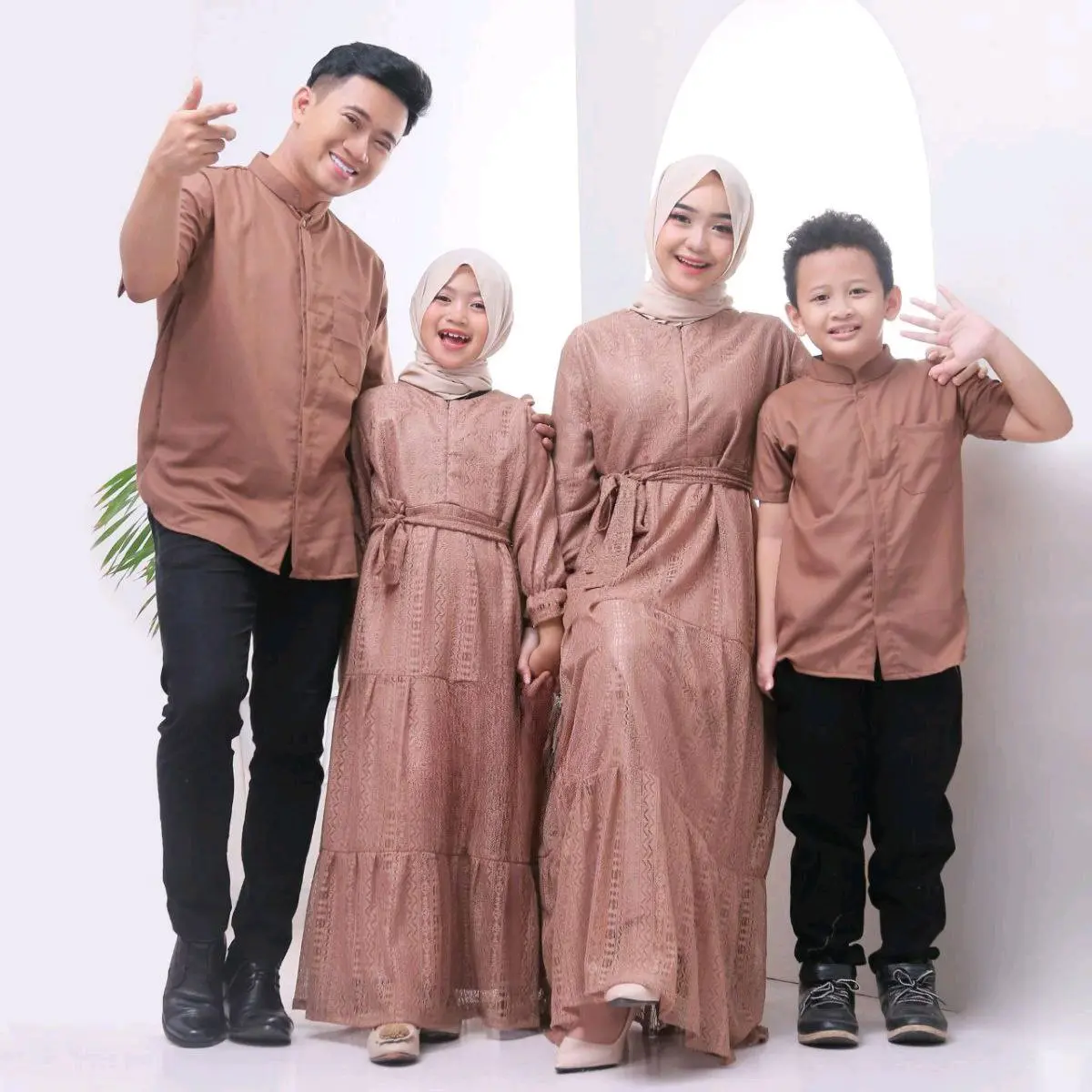 MAHERA RAYA FAMILY SET Sarimbit keluarga family set raya Couple Gamis Muslim Toyobo Baju Lebaran
