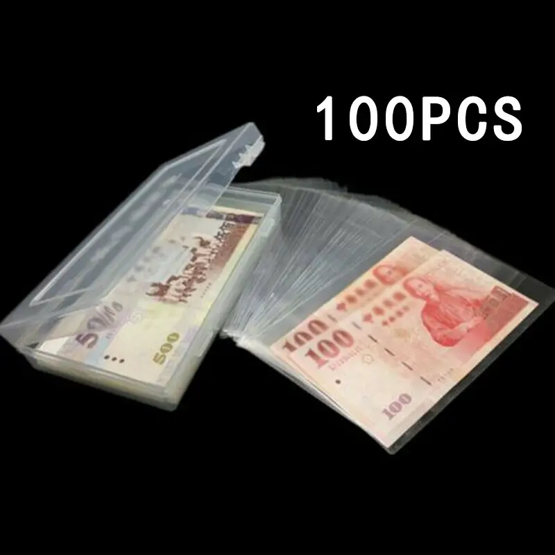 Giấy đựng tiền siêu rõ ràng, 100 chiếc chất lượng top! Có hộp đẹp mắt, thiết kế cực tiện lợi cho việc lưu trữ. Túi đựng bằng nhựa cao cấp, chống ẩm và bụi bẩn hiệu quả. Thêm nữa, còn tặng tay áo súper hữu ích, giúp bạn dễ dàng thao tác. 3