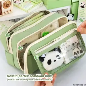 Kotak Penyimpanan Alat Tulis Multifungsi 9 Lapis Transparan Bahan Kanvas Anti Air Kapasitas Besar Cocok Untuk Siswa Sekolah Dasar Menengah Pertama Hadiah Anak-anak Desain Kompartemen Praktis Tempat Pensil Besar Dengan Banyak Kompartemen