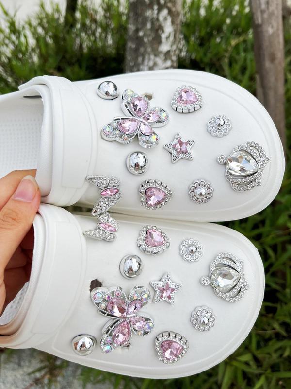 Butterfly & Crown Design Shoe Charm, Fashionable Shoes Decorations for Clogs, Shoes DIY Accessories for Women & Girls 3