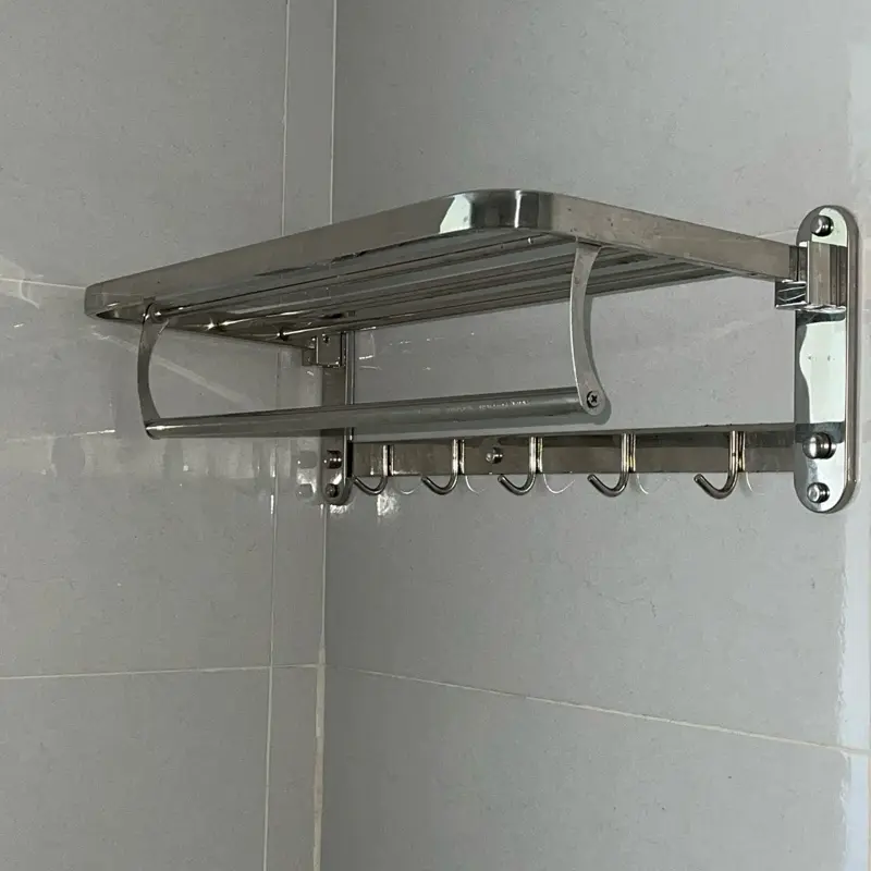 Kệ Khăn Inox 304 Cao Cấp Dùng Cho Phòng Tắm - Bóng đẹp siêu bền